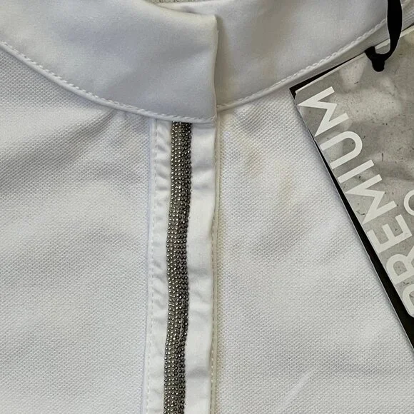 Equiline Women's Short Sleeve Riding Show Shirt - White - L - Picture 2 of 5